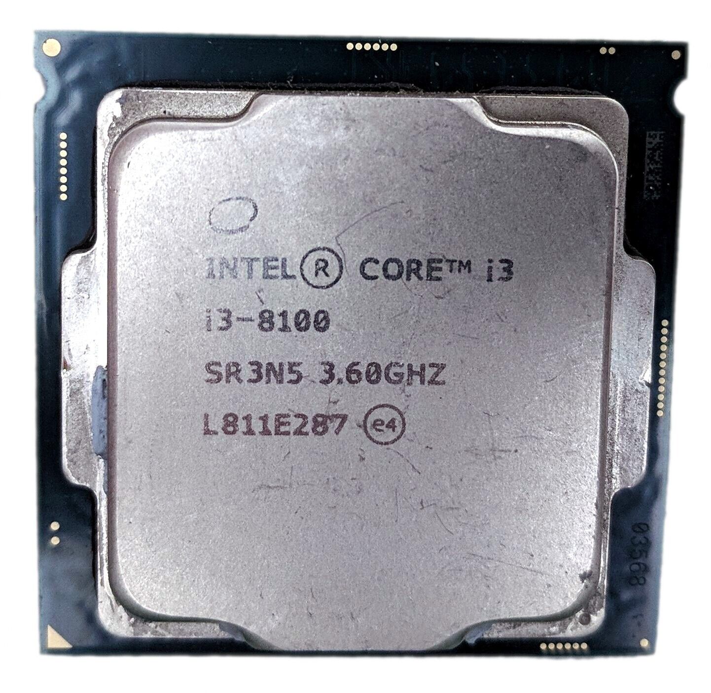Intel Core i3-8100 3.60GHz Quad-Core 6MB LGA 1151/Socket H4 CPU Processor SR3N5