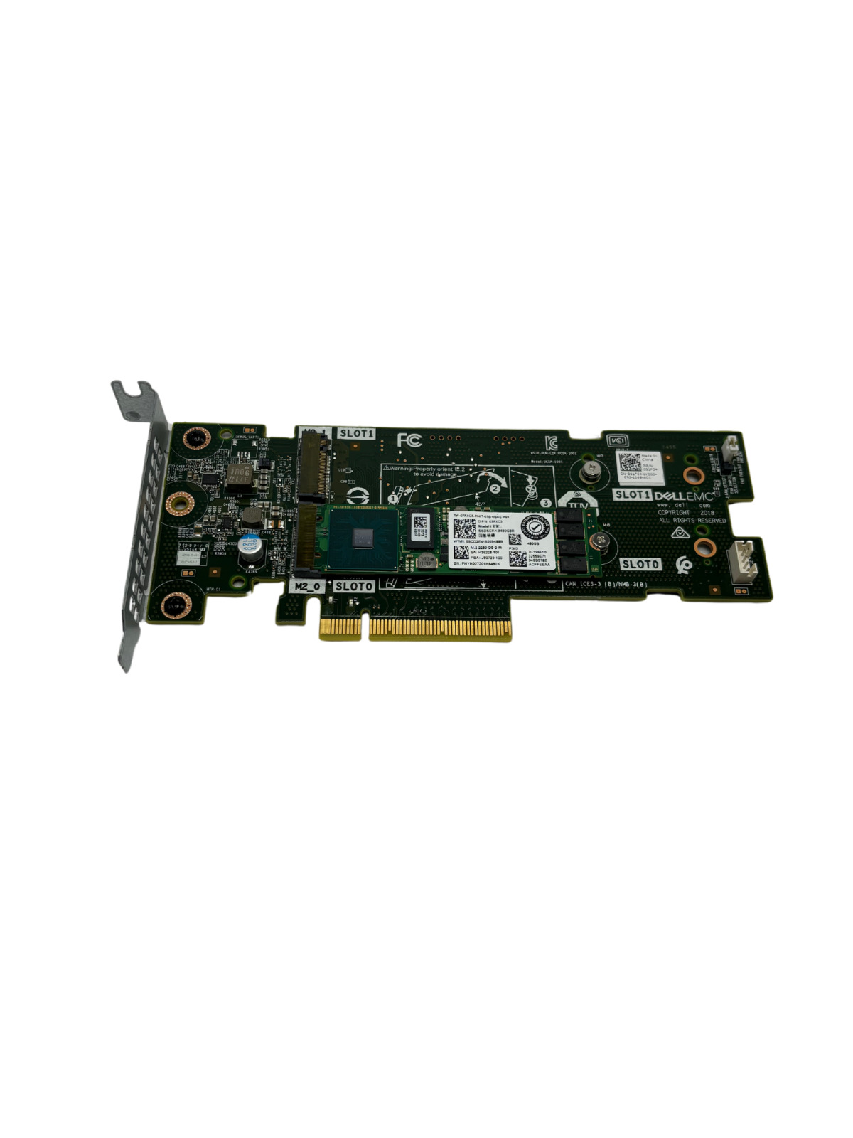 Dell 61F54 PowerEdge Boss Dual M.2 PCIe Adapter Controller Card w/ 480GB SSD w60