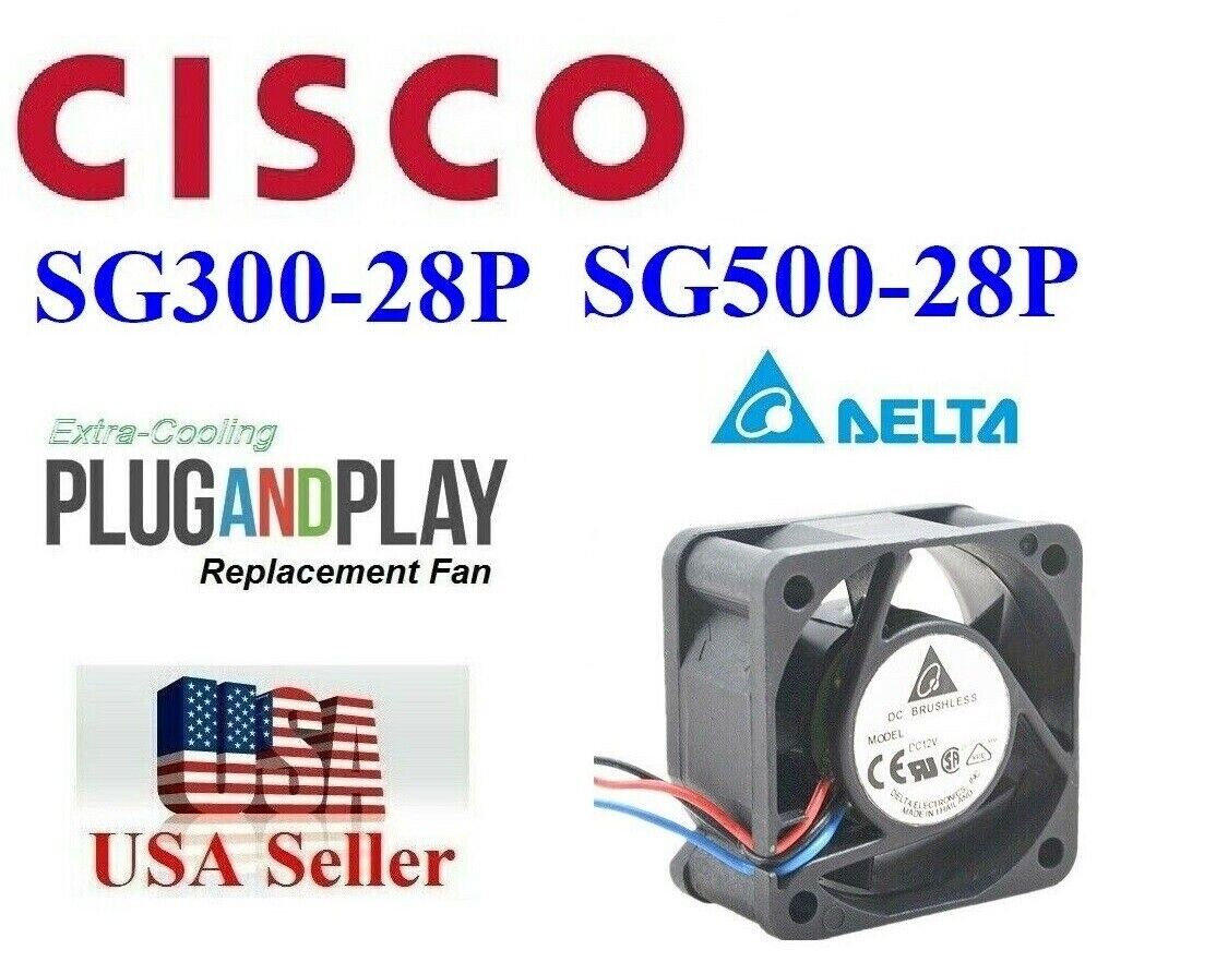 Cisco SG300-28P Replacement Fan, 1x Delta OEM fan for Cisco P/N: 3620434211