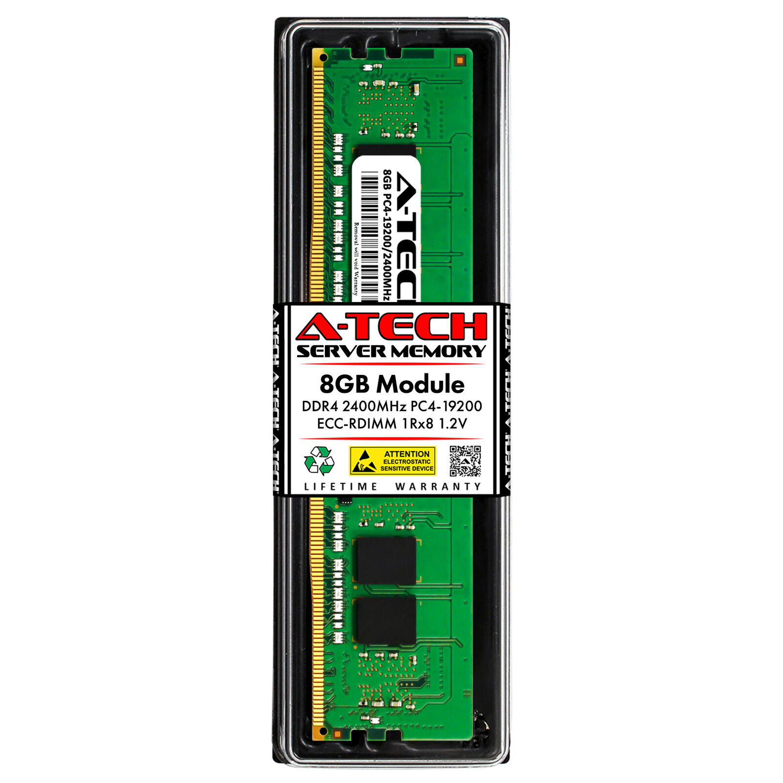 8GB 1Rx8 PC4-19200 ECC REG RDIMM (HP 809080-591 Equivalent) Server Memory RAM