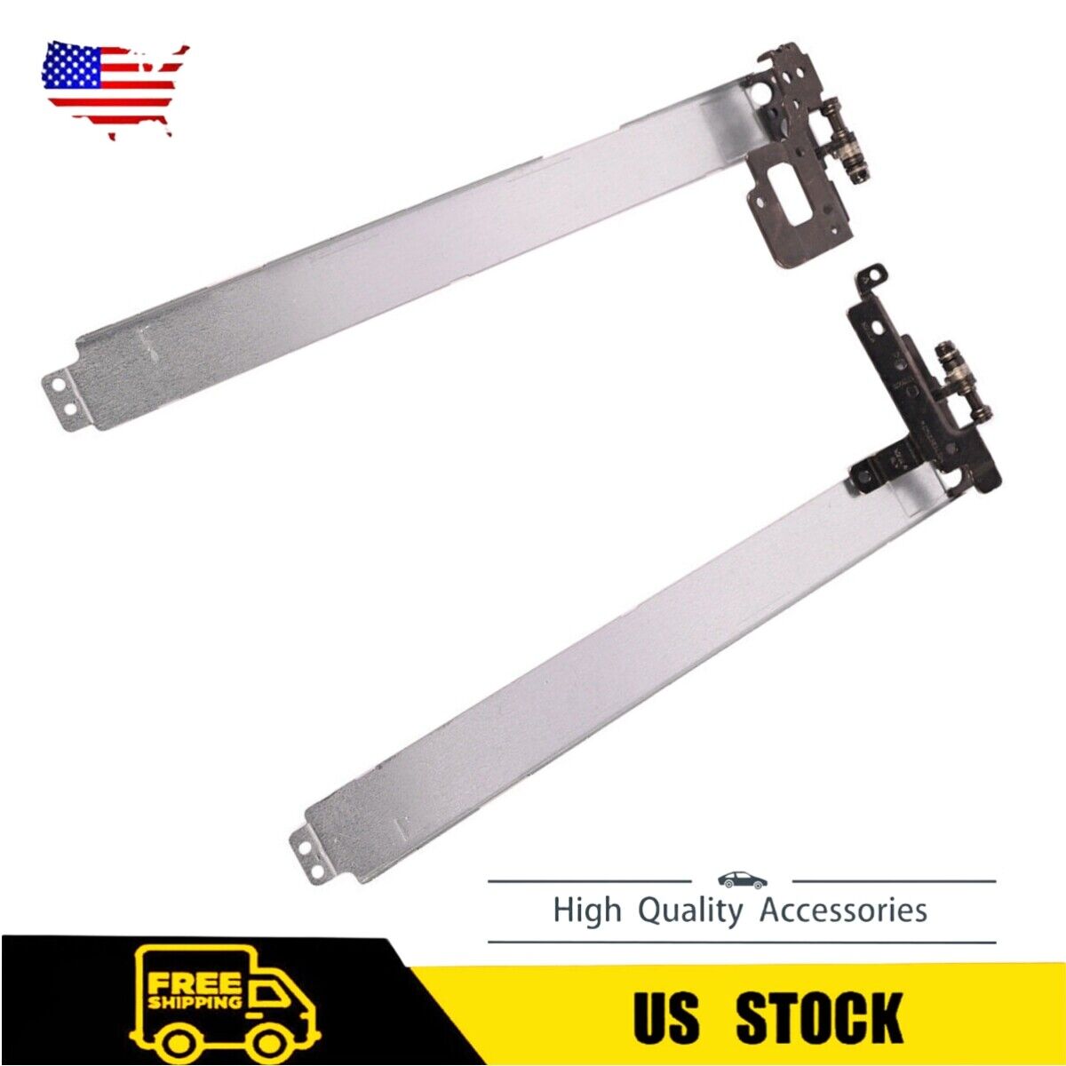 1Set For Dell Latitude 3520 E3520 Silver LCD Left&Right Hinge Hinges (Non-Touch)