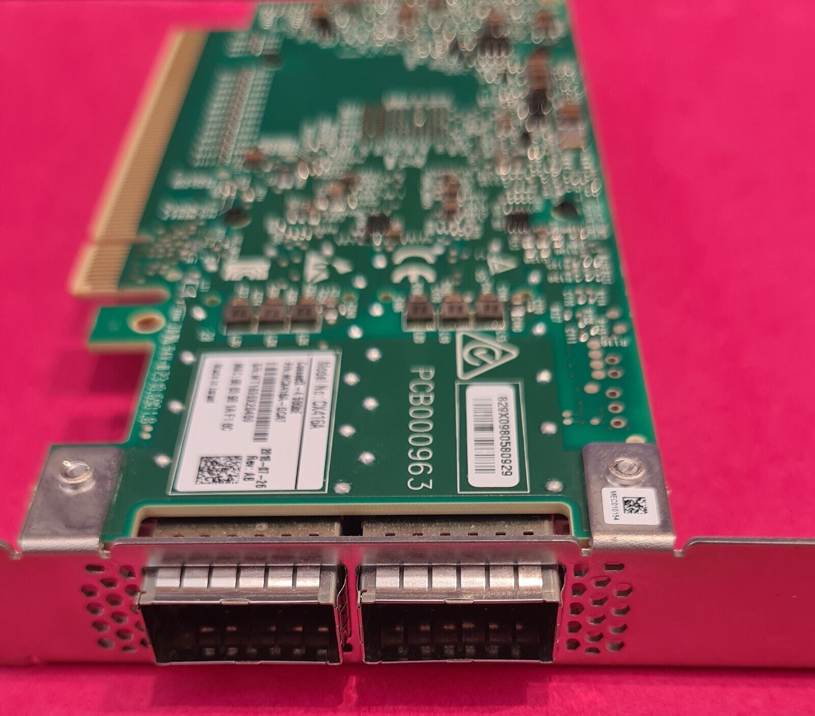 Mellanox ConnectX-4 EN Dual Port 100G QSFP28 PCI Card MCX416A-CCAT Long bracket 