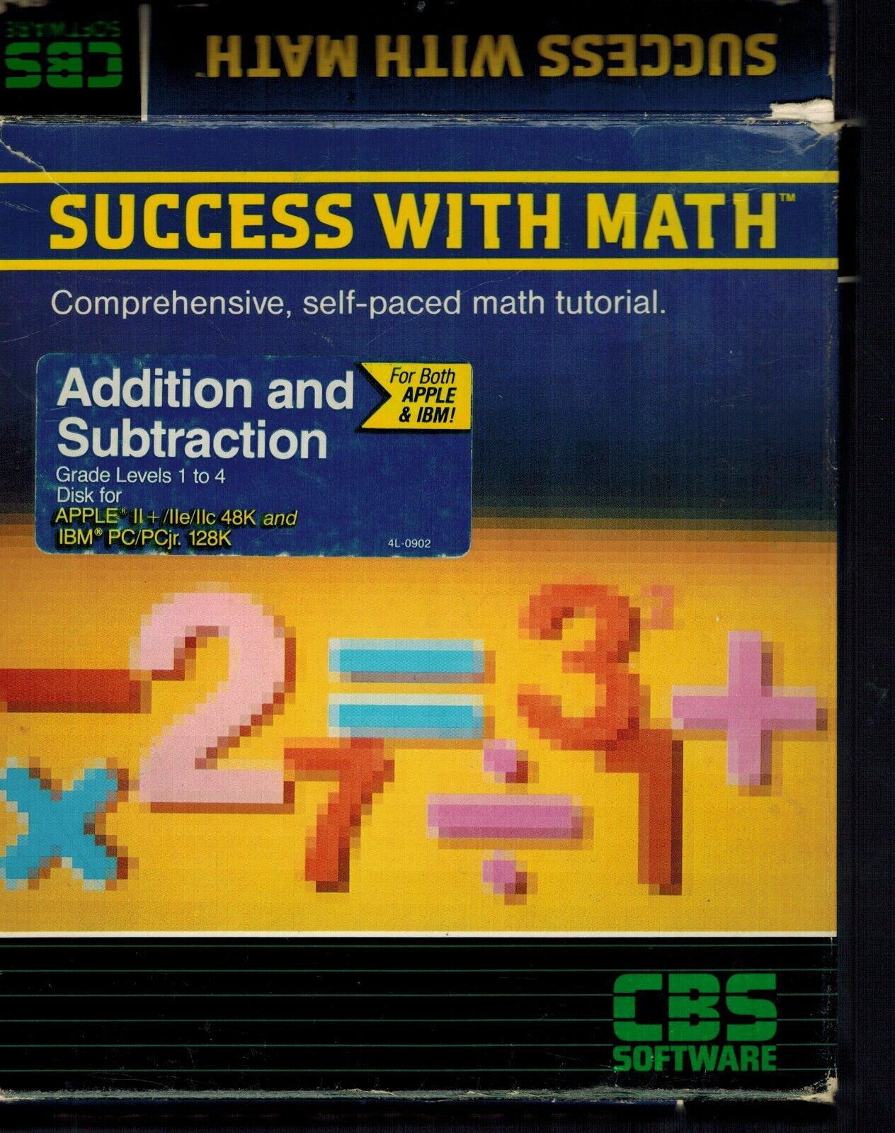 Apple/IBMSuccess with Math Addition and Subtraction 48K Floppy Disk CBS Software