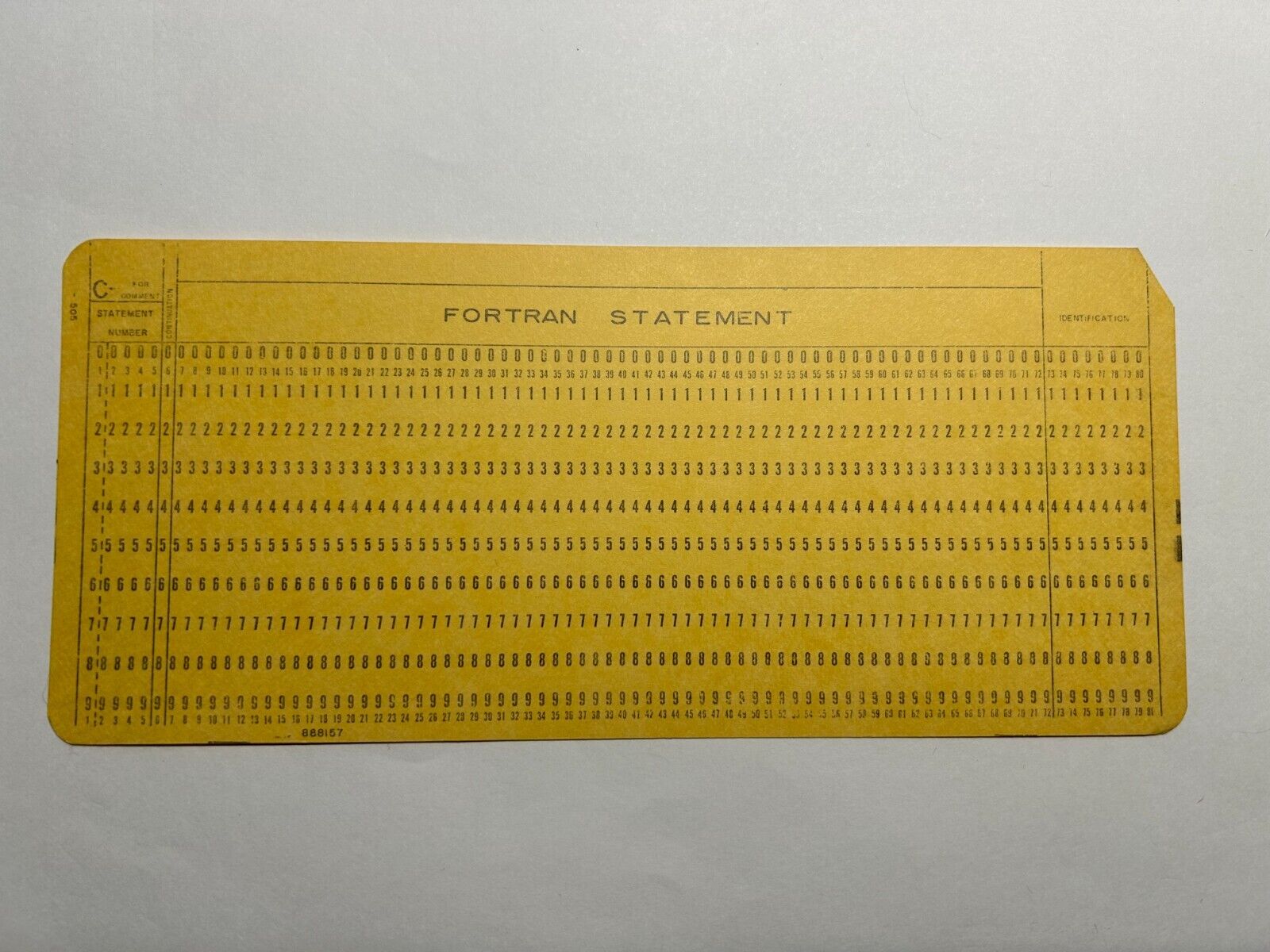2 - VINTAGE MAINFRAME Fortran Format Punch Cards - IBM 80 columns