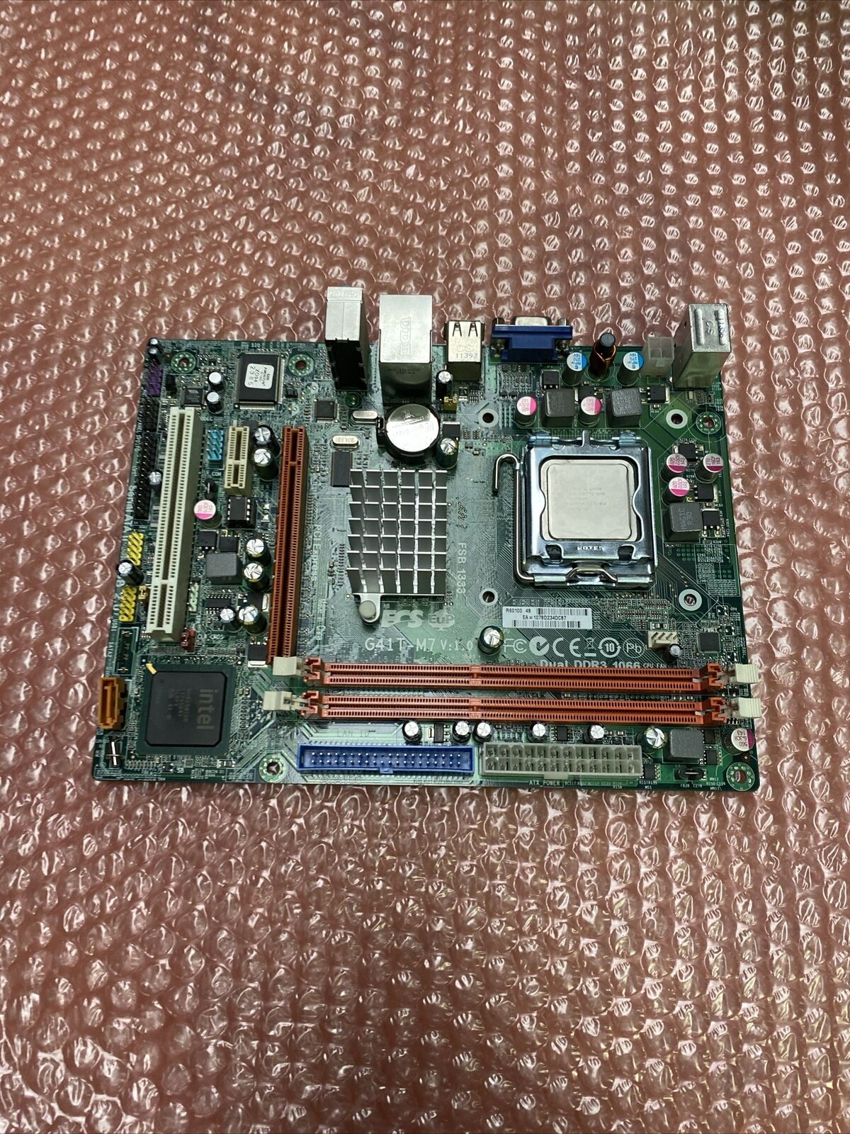 ECS G41T-M7 V:1.0 Socket 775 Motherboard with Intel Core 2 Quad CPU
