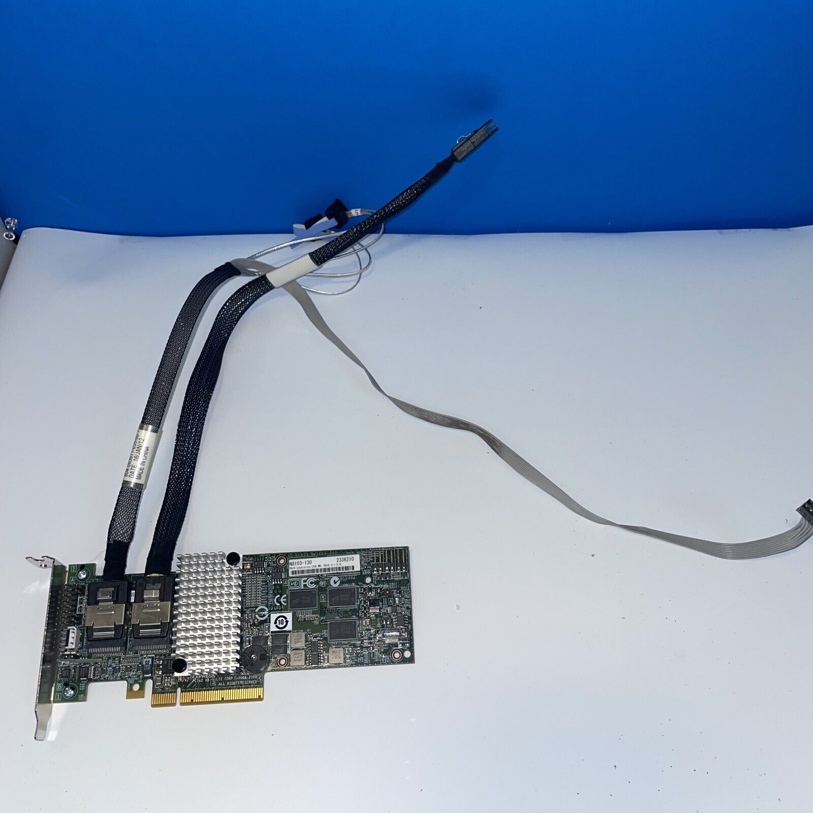 LSI MegaRAID SAS 256MB RAID Controller Card NEC N8103-130 with cables