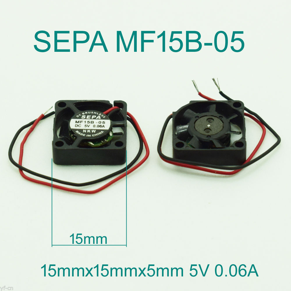 1pc SEPA MF15B-05 15x15x5mm 1505 DC 5V 0.06A Small Mini Micro Server Cooling Fan