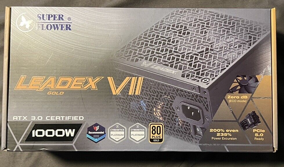 Super Flower Leadex VII XG 1000W ATX 3.0 80+ GOLD Fully Modular PC Power Supply