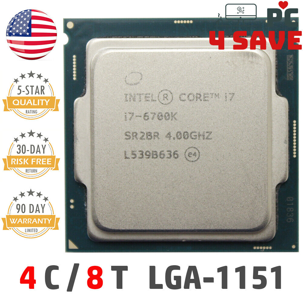 Intel 6th Gen Core i7-6700K 4.0GHz (Turbo 4.2GHz) 4-Core LGA1151 CPU SR2BR SR2L0