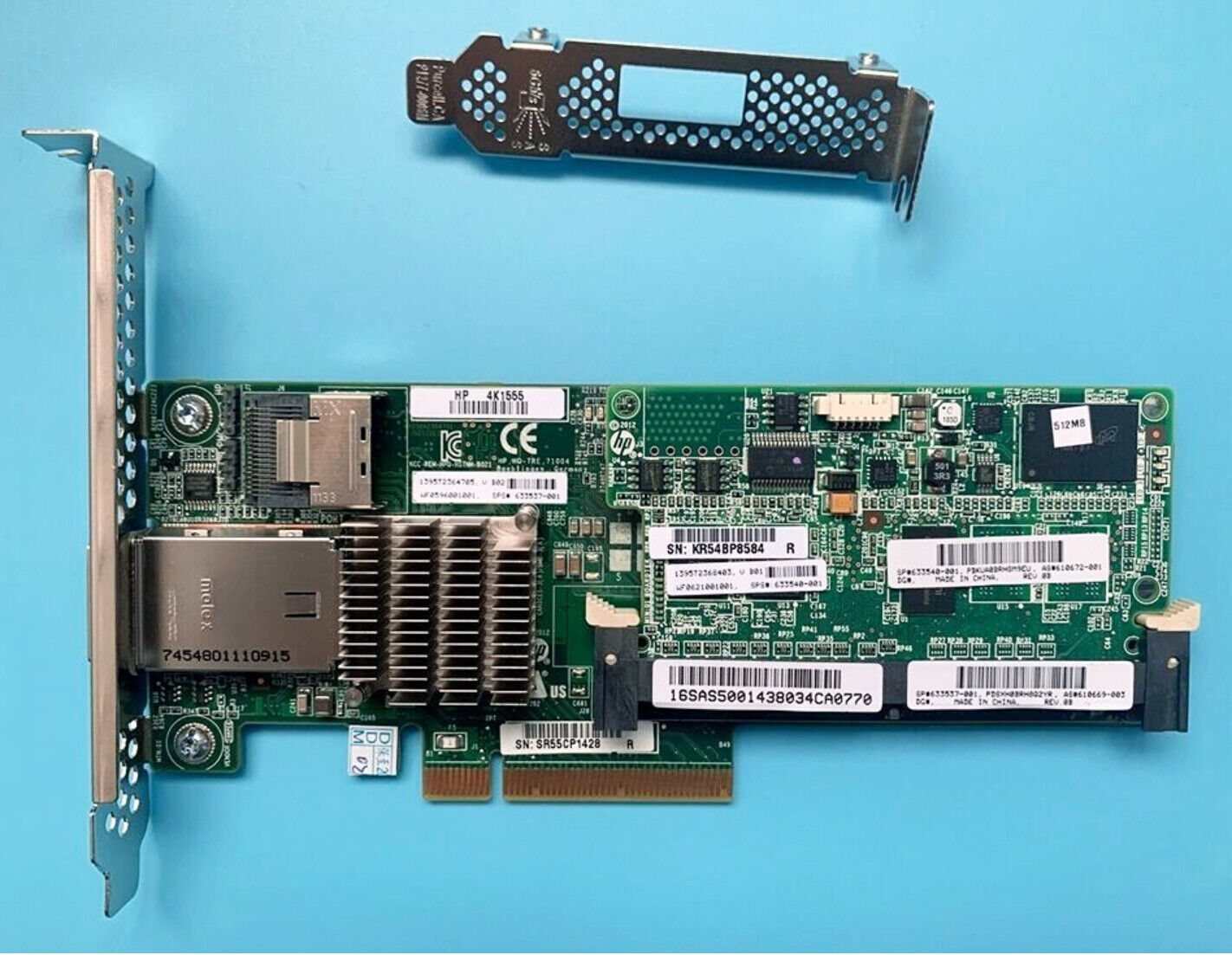 HP 633537-001 610669-001 Smart Array P222 512MB Cache PCI-E SAS RAID Controller