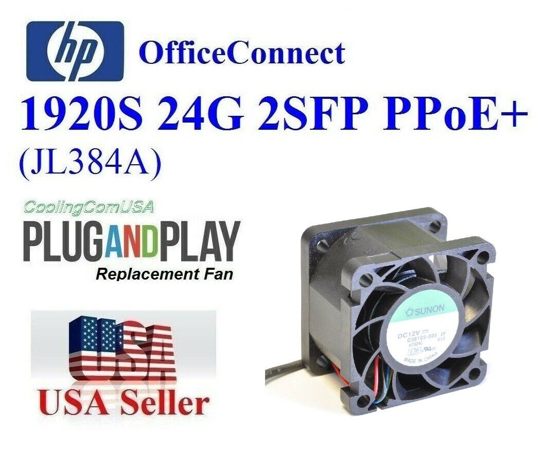 1x Replacement Fan for HPE OfficeConnect 1920S 24G 2SFP PPoE+ Switch (JL384A)