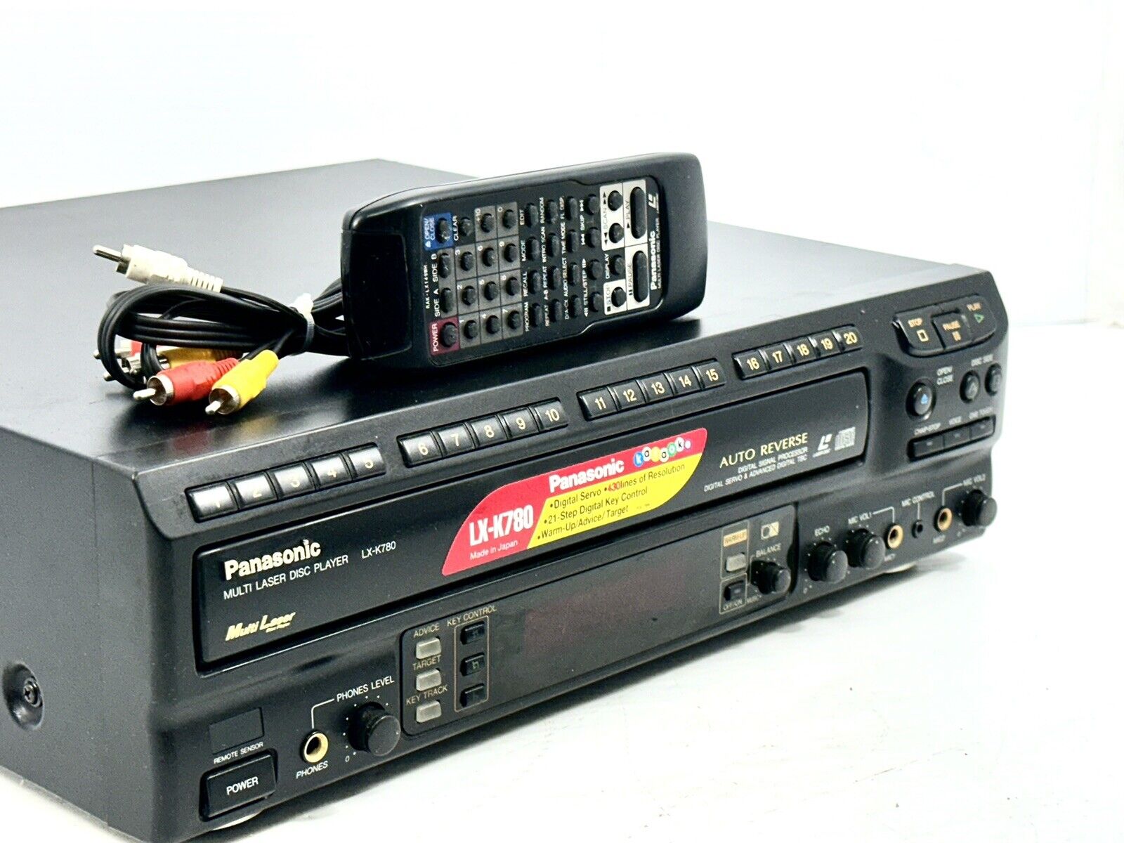 Vintage PANASONIC LX-K780 Multi-Laserdisc Player Karaoke **Remote** Tested