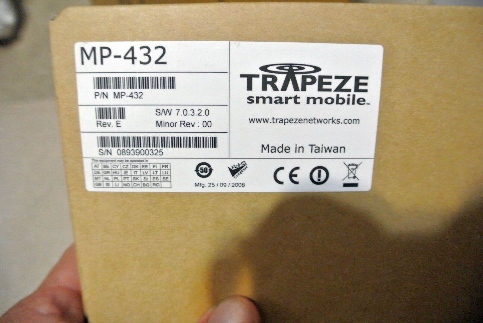 JUNIPER TRAPEZE INDOOR MOBILITY POINT MP-432 3x3 MIMO WPA2