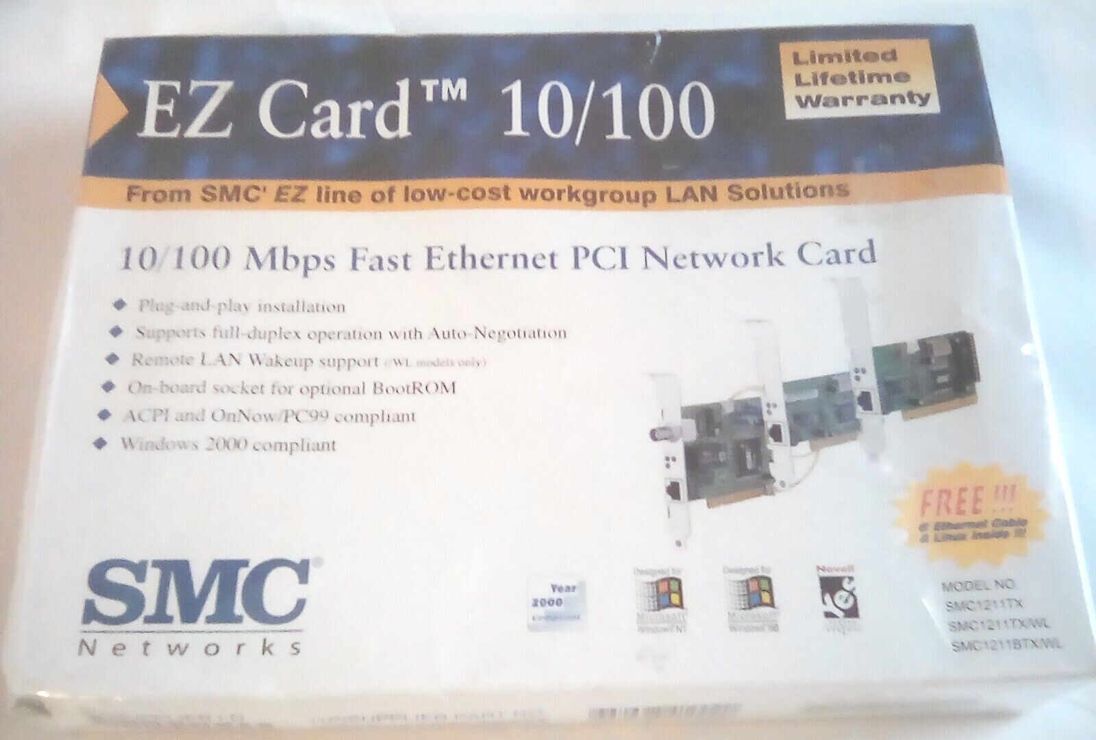 SMC Ez Card 10/100MBPS Fast Ethernet PCI network card