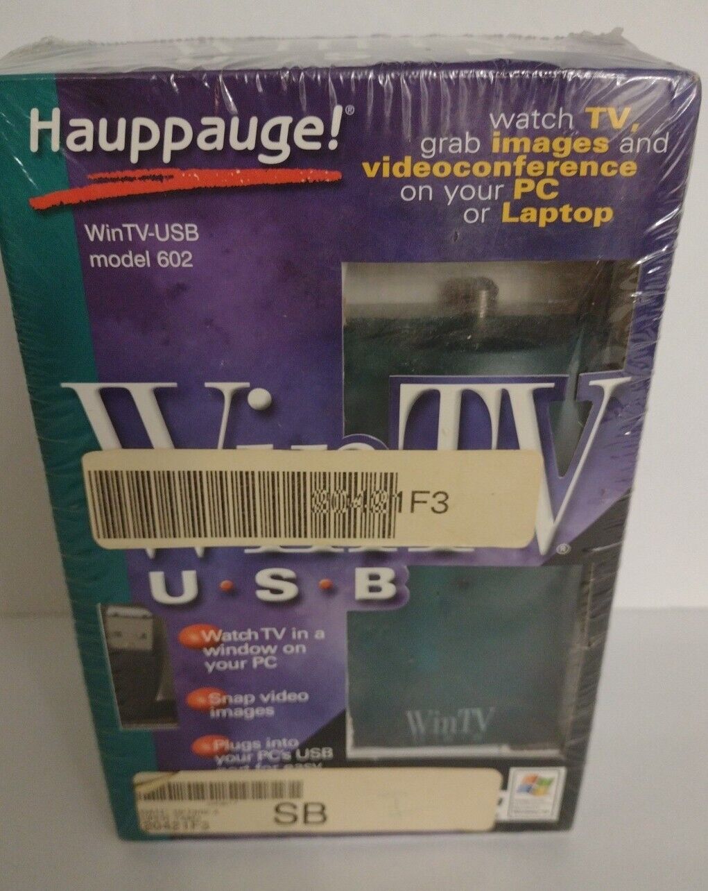 Vintage Hauppauge WinTV USB Model 602 Sealed Windows 98/Me/2000/XP Compatible 
