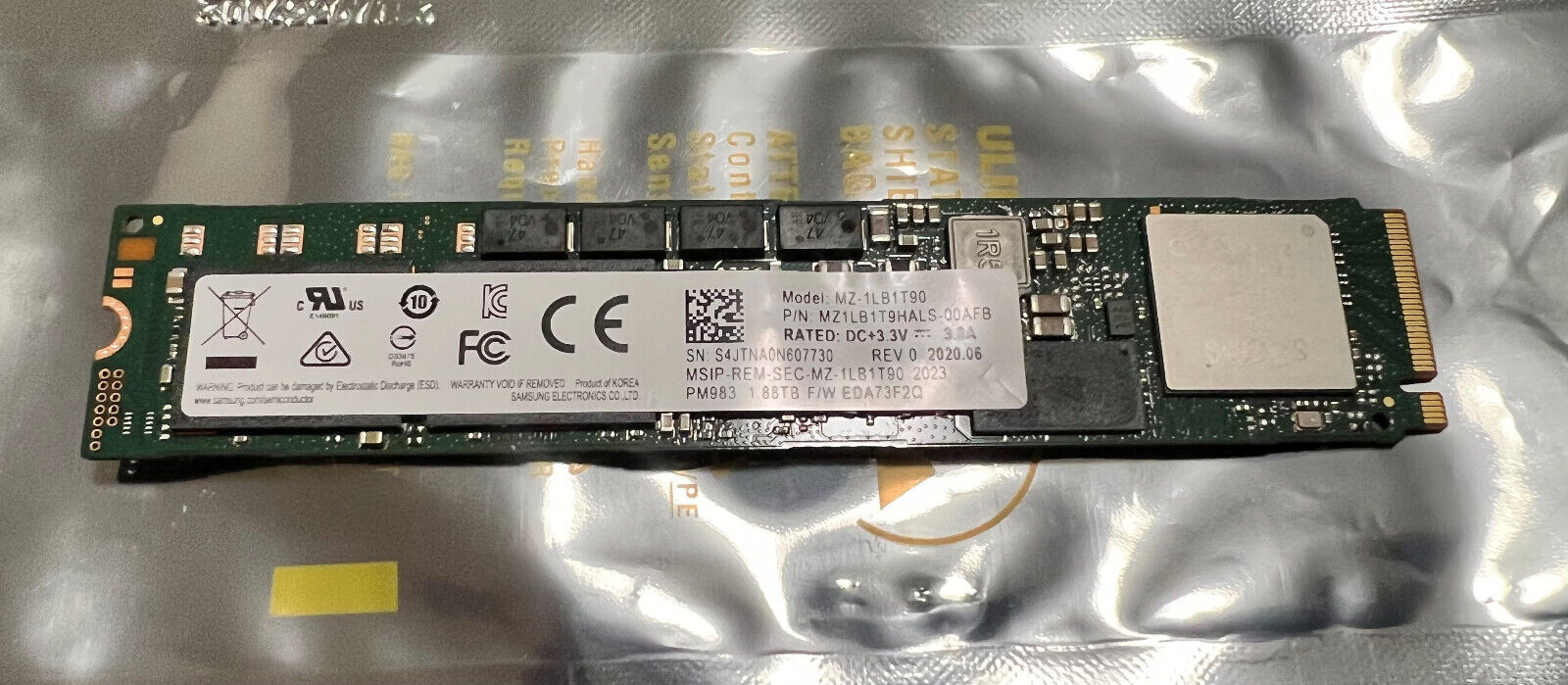 Samsung PM983 SSD M.2 22110 NVMe PCIe 3.0x4 1.88TB
