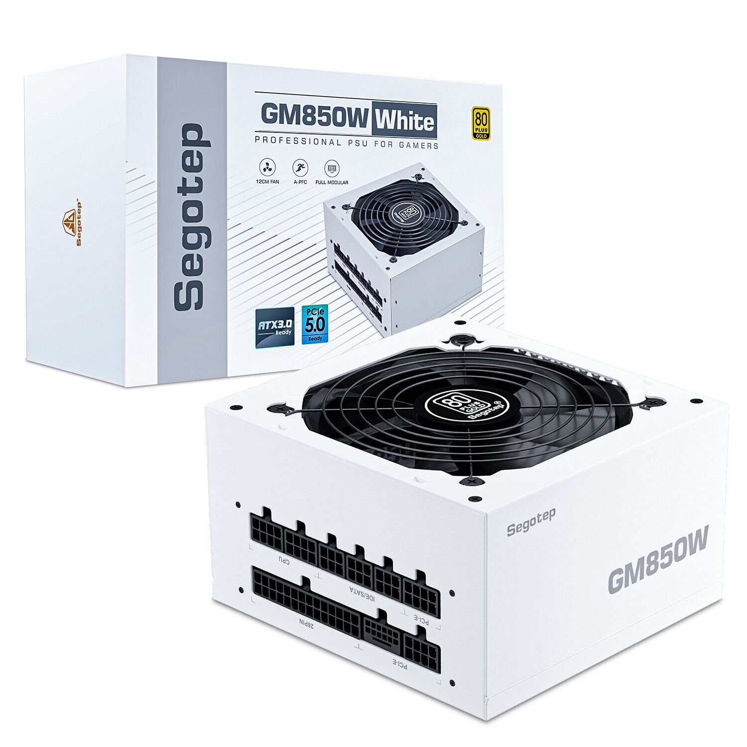 Segotep 750W 850W Gaming Power Supply PCIE5.0 Ports 80 Plus Gold ATX PSU