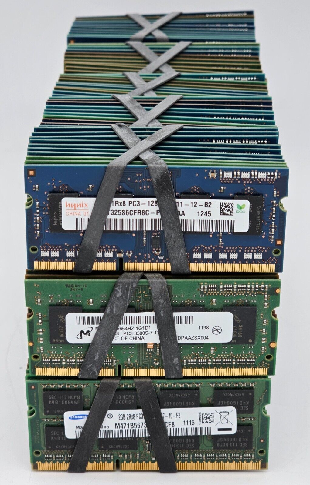 LOT OF 150 - 2GB DDR3 PC3 SODIMM Laptop Memory / RAM - Various Speeds & Brands