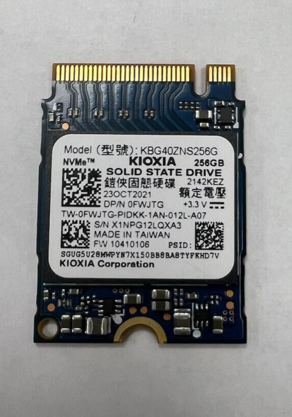 Kioxia 256GB PCIe NVMe SSD (KBG40ZNS256G) 1 lot (20 pieces)  internal PC storage