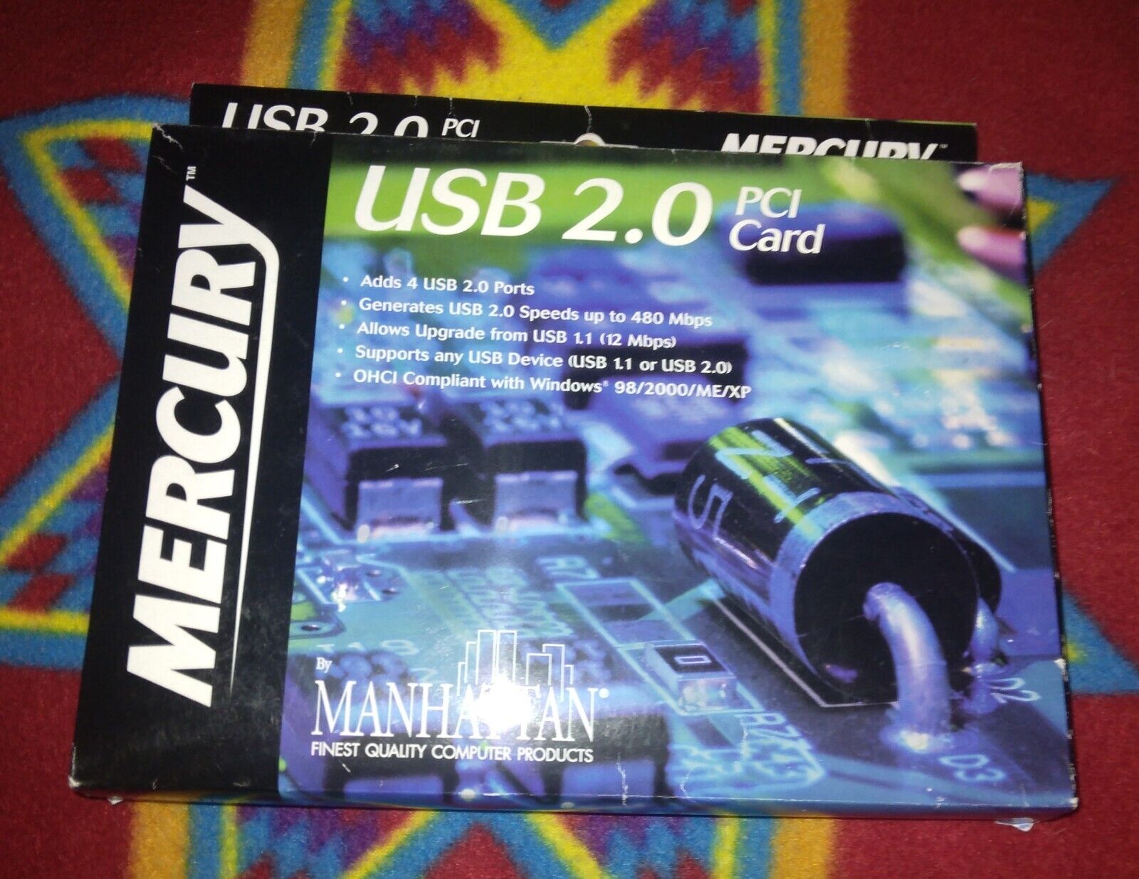 MERCURY PCI 4-PORT Item # 171557 USB 2.0 PC CARD Manhattan NEW