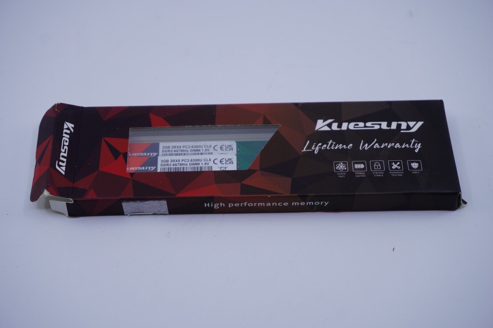 Kuesuny DDR2-667MHz DIMM 1.8V - (4GB Kit) 2 X 2GB  PC2-5300U CL5 Memory \\ Ram