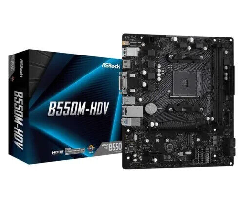 ASRock B550M-HDV Supports 3rd Gen AMD AM4 Ryzen™ / Future AMD Ryzen™ Processors