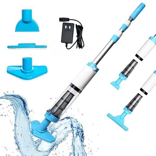 3 in 1 Cordless Rechargeable Pool Vacuum, Handheld Pool Cleaner Ideal for Spa...
