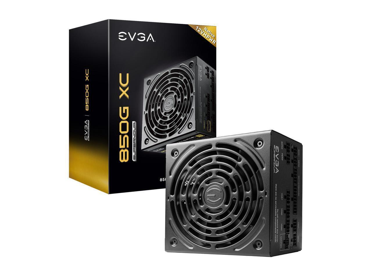 EVGA 850W SuperNOVA 850G XC ATX3.0 & PCIE 5, 80+ Gold Power Supply PSU