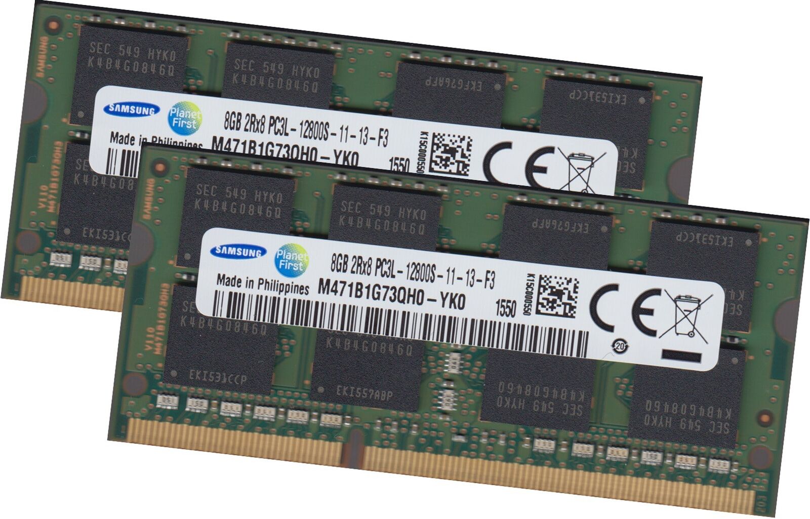 2x 8GB 16GB DDR3 1600 Lenovo ThinkPad W510 W520 W530 SAMSUNG PC3-12800S