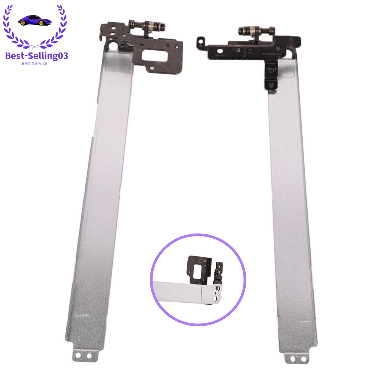 2 PCS LCD Screen Hinges For Dell Latitude 3520 E3520 Non-Touch Silver LH & RH
