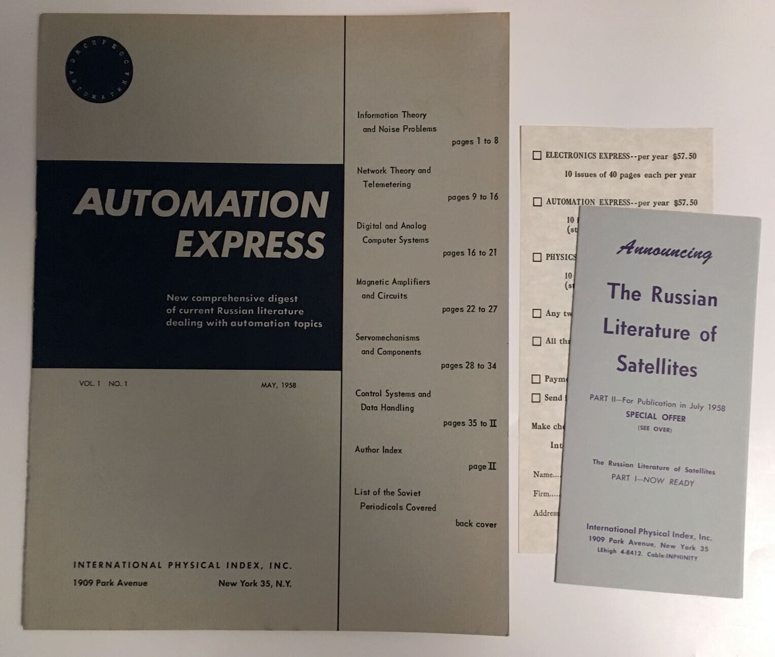 Automation Express Vol. 1 No. 1 May, 1958- Russian Digital and Analog Computers