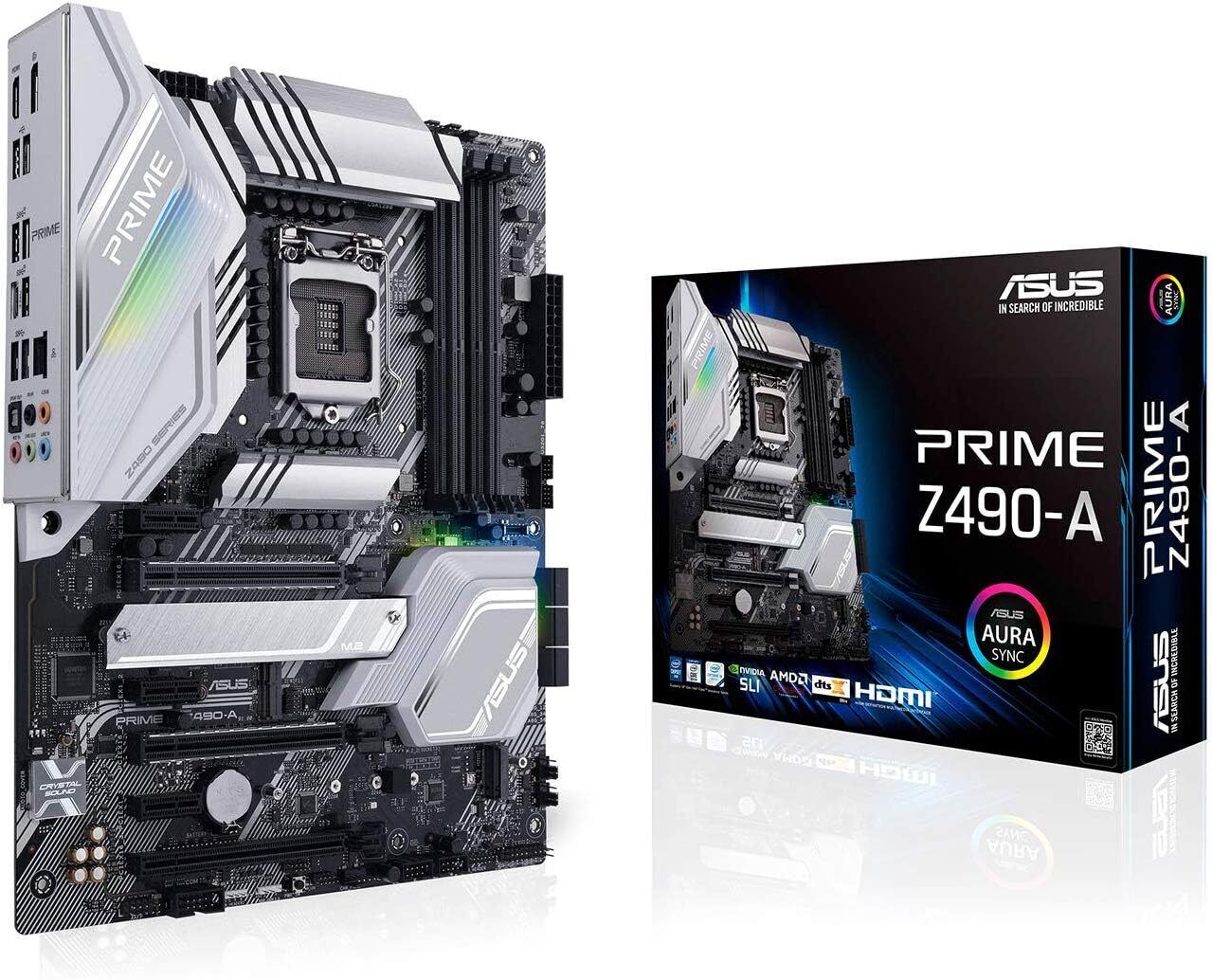 ASUS Prime Z490-A LGA 1200 ATX Motherboard, Intel® 10th Gen, Aura Sync RGB