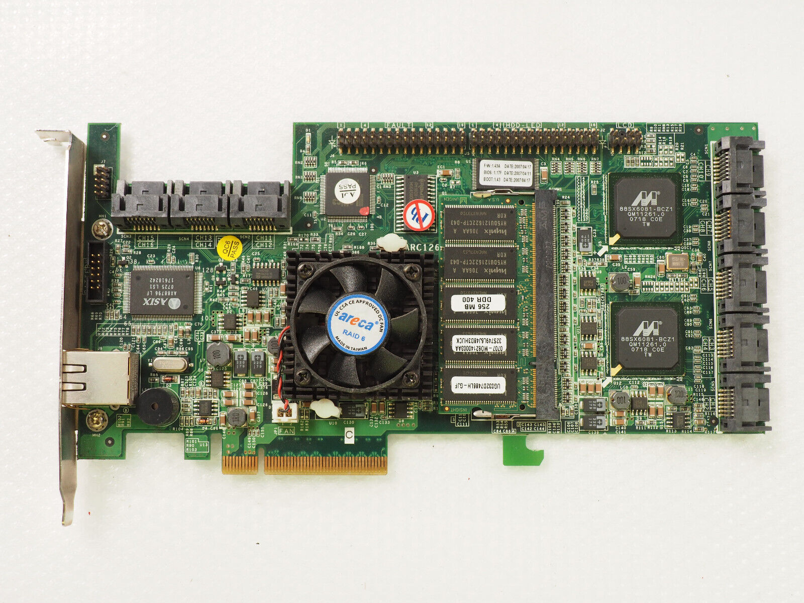 Areca 71-1260D1-0013 ARC-1260 ARC 16 PCI-E SAS Card w/ 256mb DDR