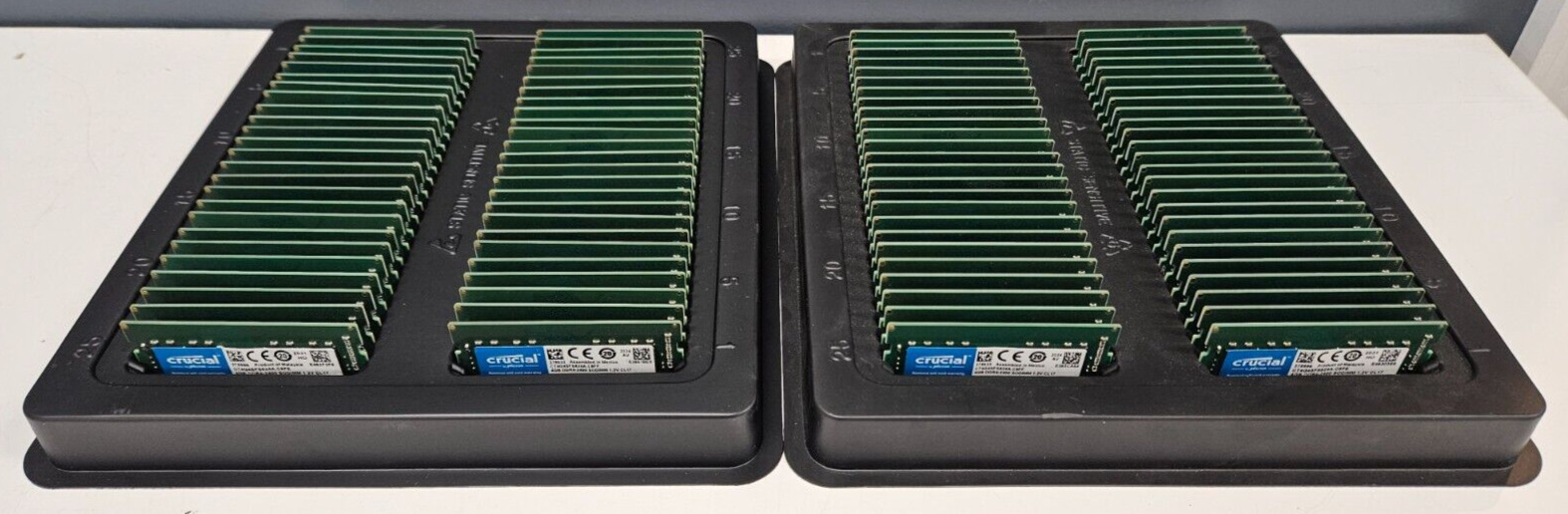 Lot of 100 Crucial 4GB PC4-2400 Laptop RAM Sticks - Benefits Charity