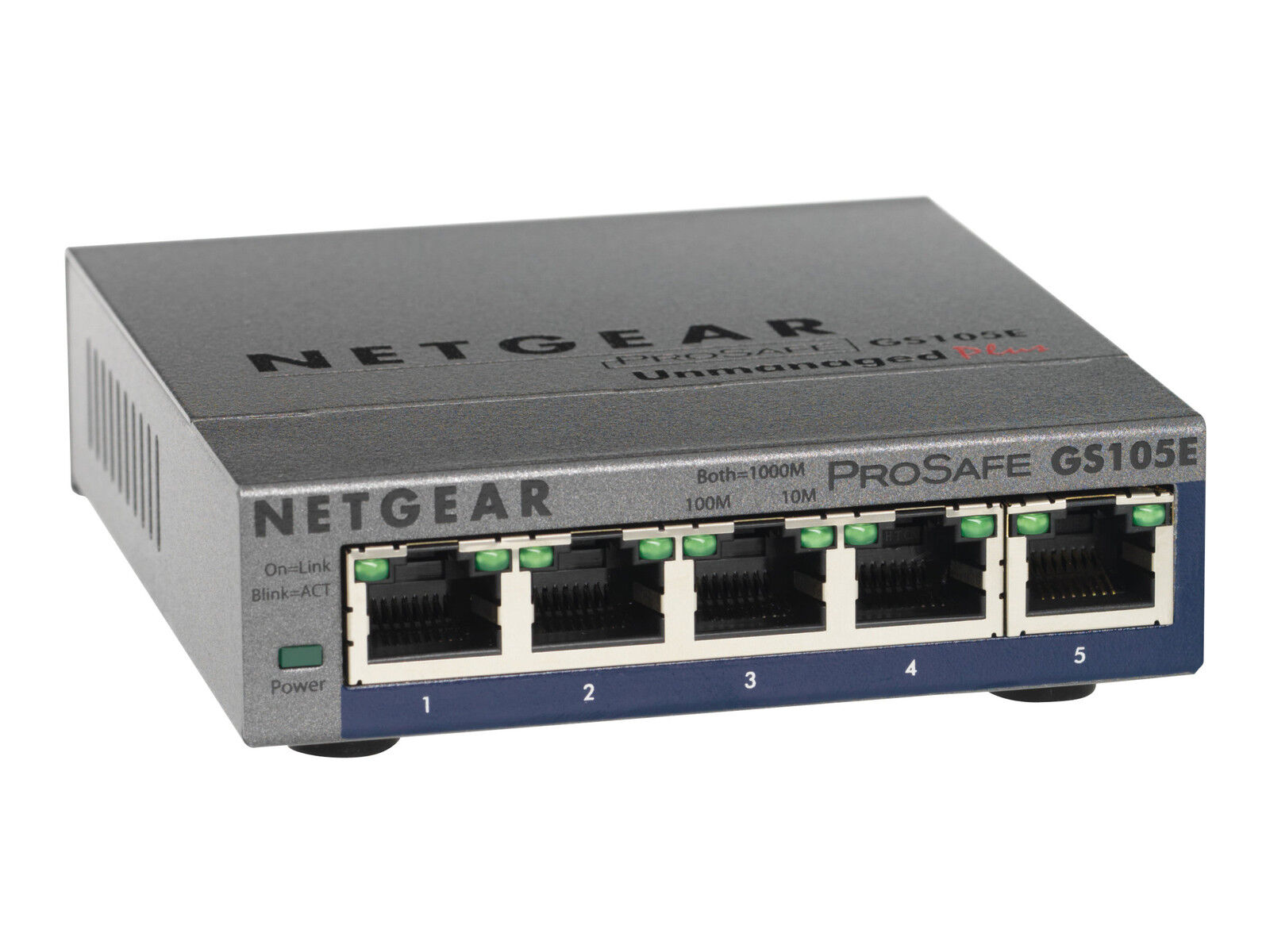 Netgear NET-GS105E-200NAS Prosafe 5-Port Gigabit Ethernet Switch RJ-45 Ports