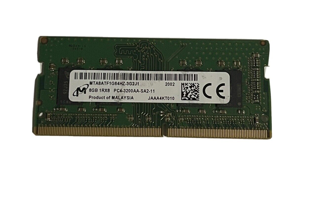 MICRON 8GB DDR4 MTA8ATF1G64HZ 8GB PC4-3200AA-SA2 - 11 MEMORY - Tested