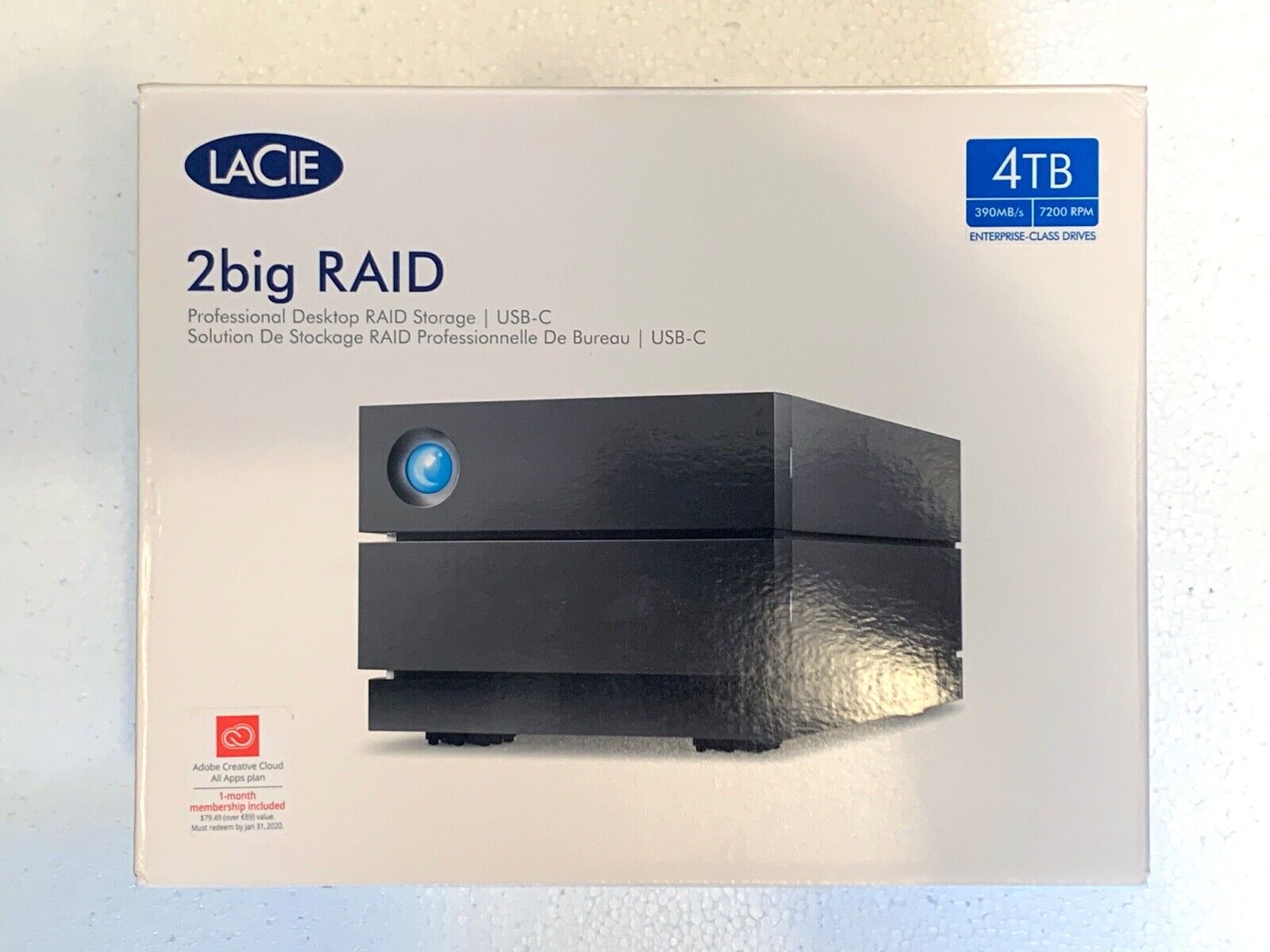 LaCie 4TB 2big 2-Bay USB 3.1 Type-C RAID Array