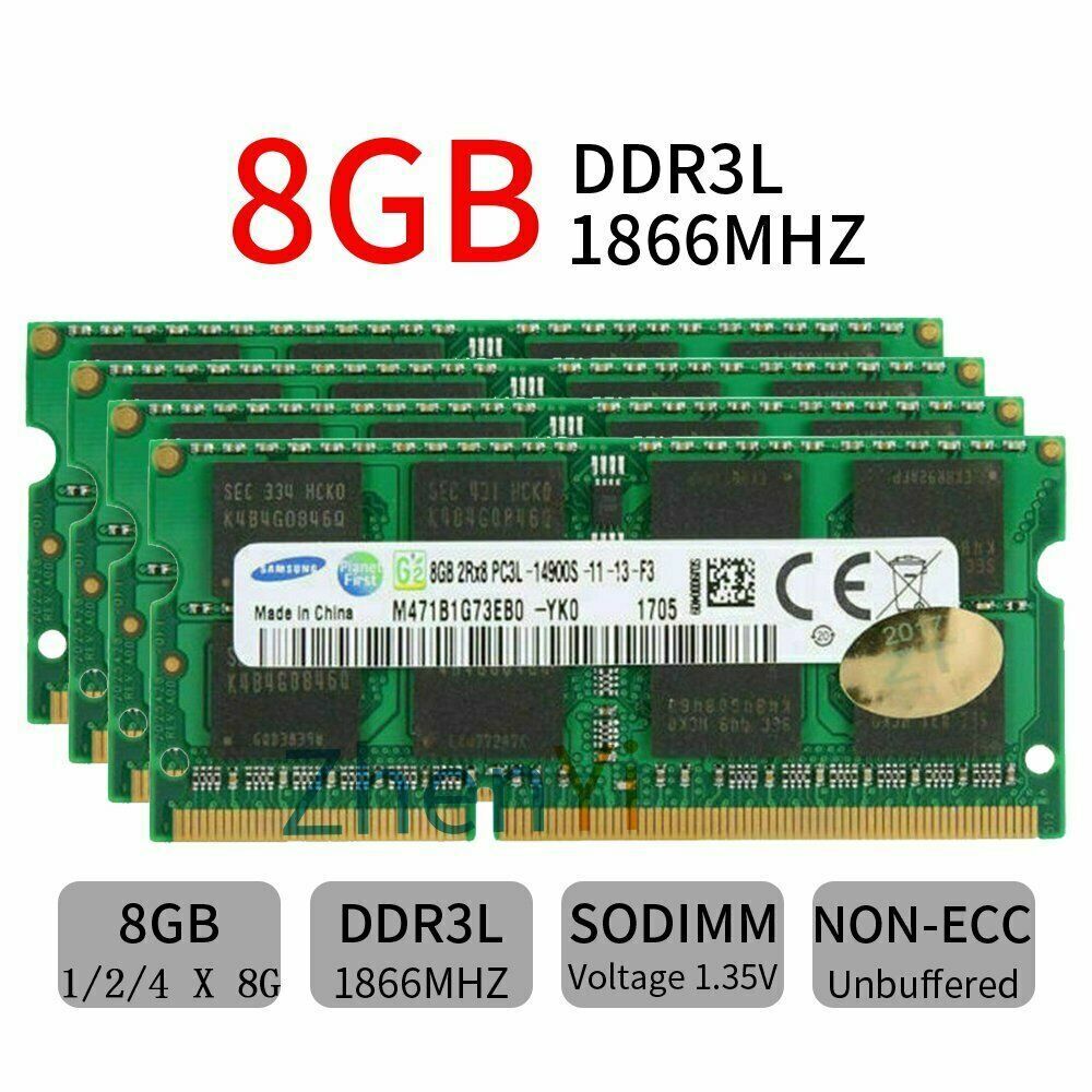 32GB 16GB 8GB 4G DDR3 DDR3L 1866MHz / 1600MHz/ 1333MHz Laptop Memory Samsung LOT
