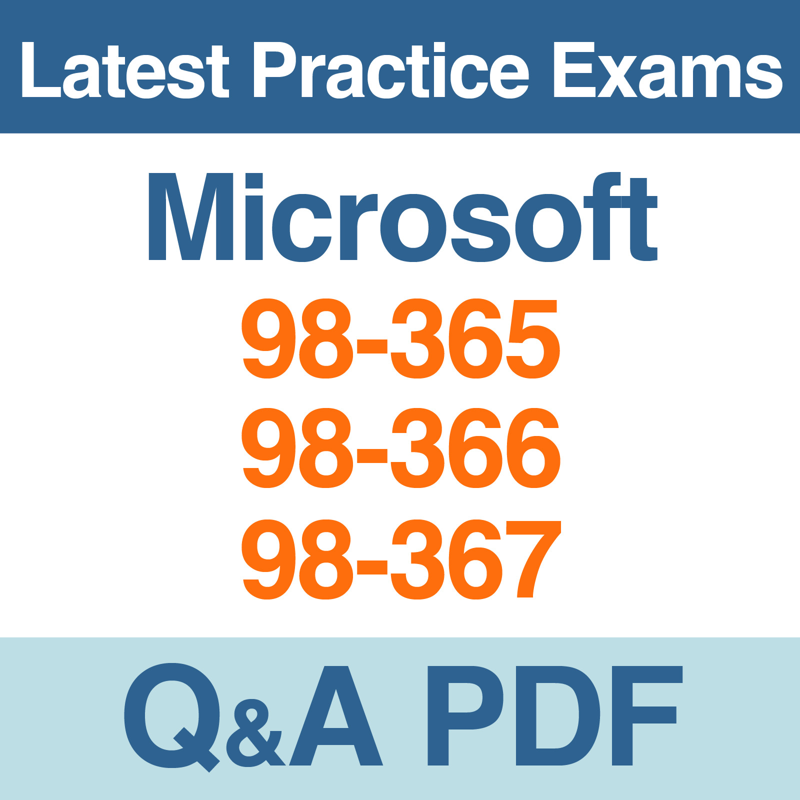 Microsoft Practice Tests 98-365, 98-366, 98-367 Exams Q&A PDF