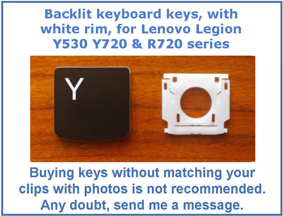 WHITE Rim Key for keyboard Lenovo Legion Y530 Y720 & R720 series Gaming laptop