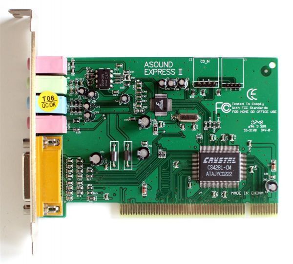 SOUND CARD PCI, ASOUND EXPRESS II, CRYSTAL CS4281-CM