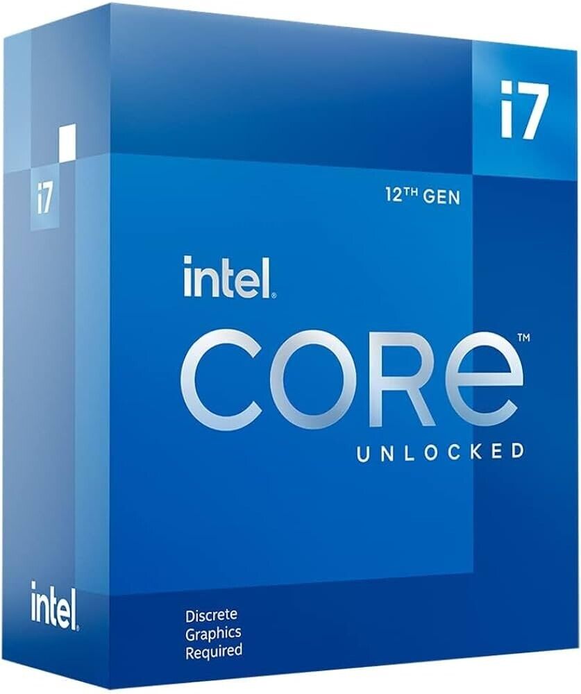 NEW Sealed Intel Core i7-12700KF Processor 5 GHz, 20 Threads, LGA1700 Retail Box