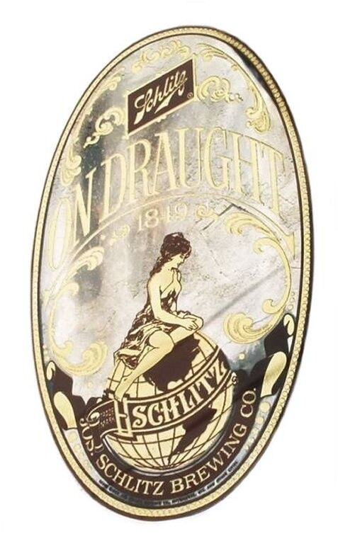ANTIQUE Schlitz Beer Mirror Vintage Rare Bar Sign LOOK
