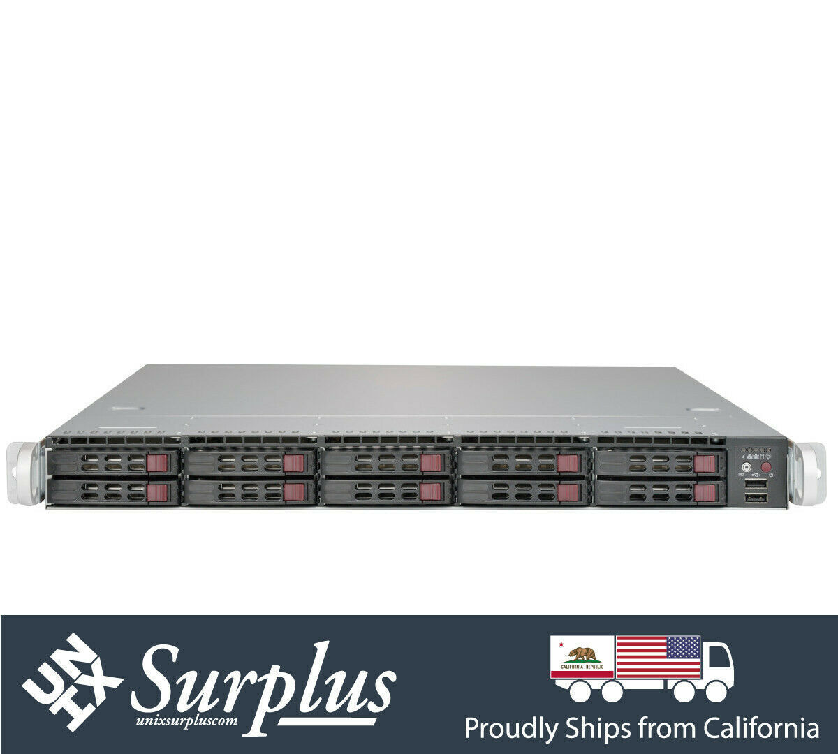 Supermicro 1U Server 10 BAY SFF 2x Xeon E5-2667 v2 3.30Ghz 128GB 2x 10GBase-T