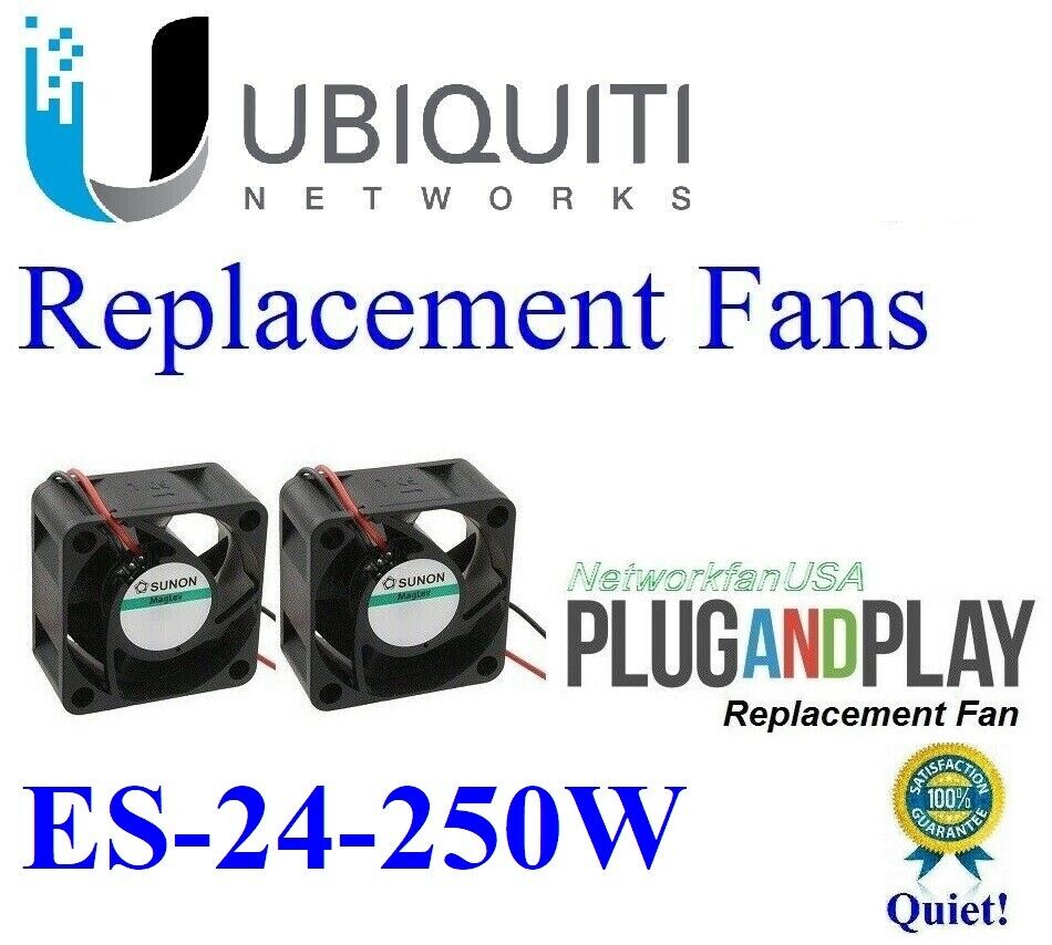 Quiet Version Fan Kit for EdgeSwitch ES-24-250W (2 fans) only 12~18dBA noise/fan