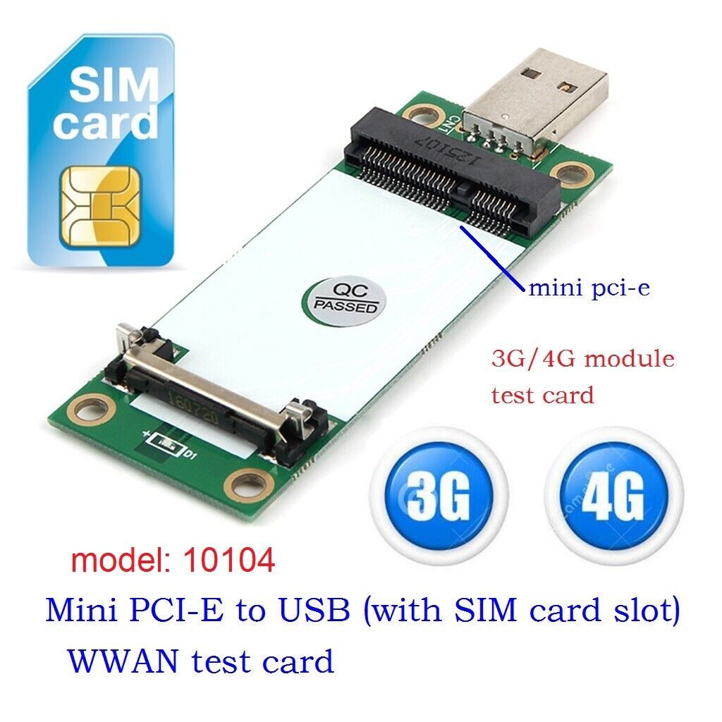 Mini PCI-E Wireless WWAN Card to USB Adapter card for 3G 4G WWAN/LTE Module