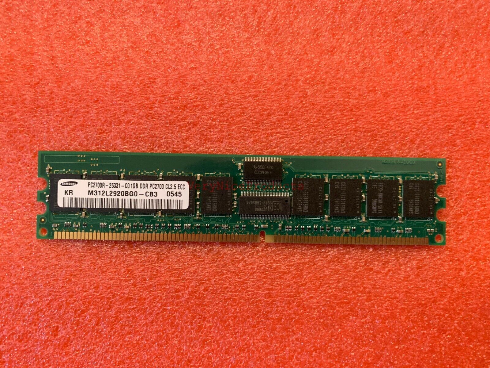 M312L2920BG0-CB3 Samsung 1GB DDR ECC Registered PC-2700 333Mhz 1Rx4 Memory