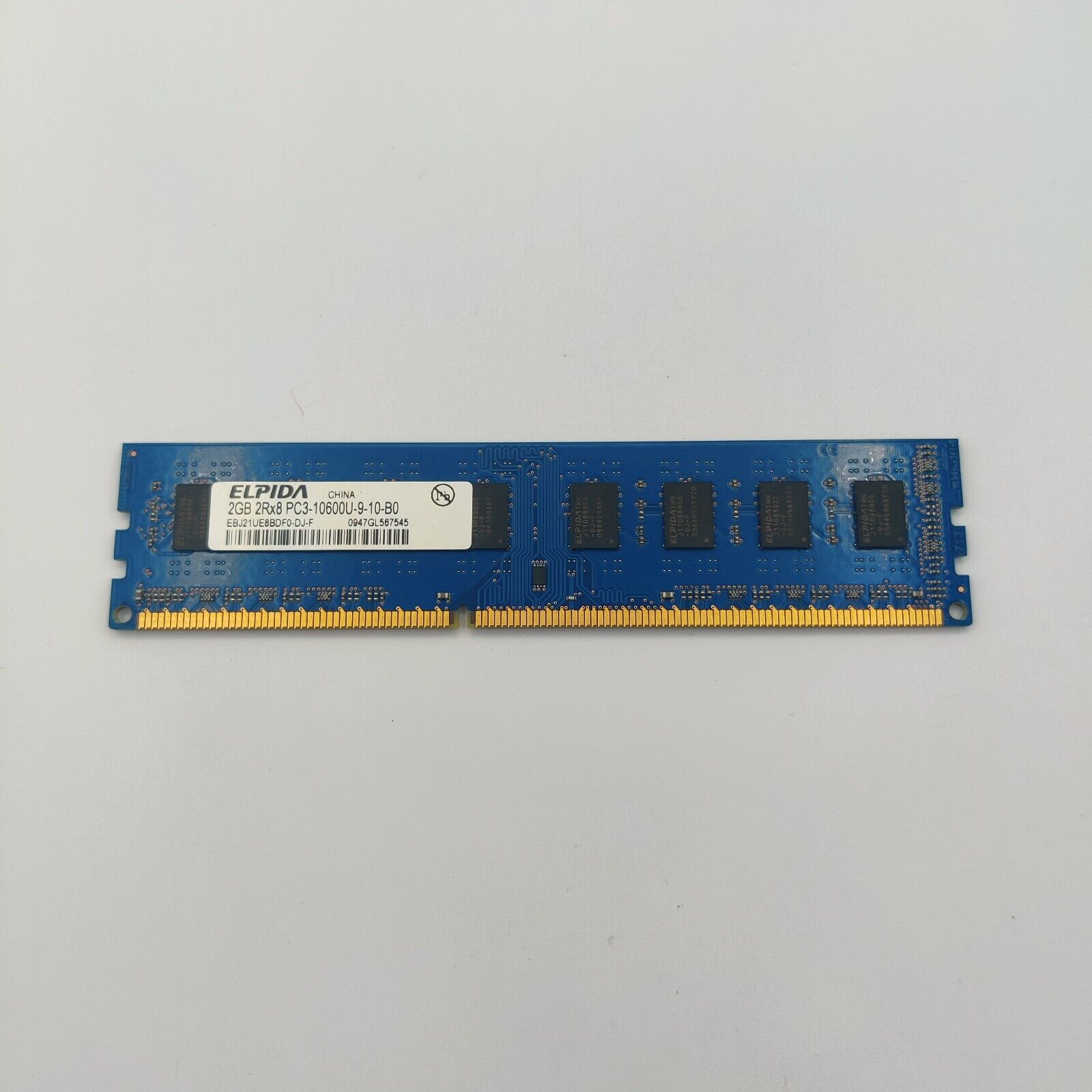 RAM Stick Memory Module ELPIDA 2GB 2RX8 PC3-10600U-9-10-B0