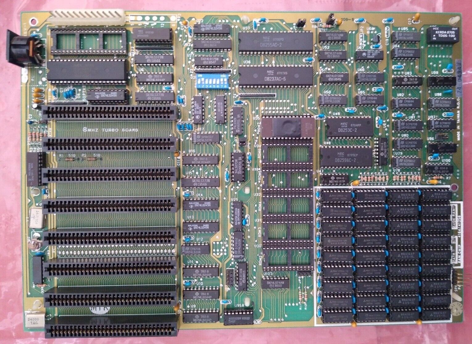 DTK EROS Turbo-XT motherboard 4.7-8MHz w/ 640K ram, fully functional