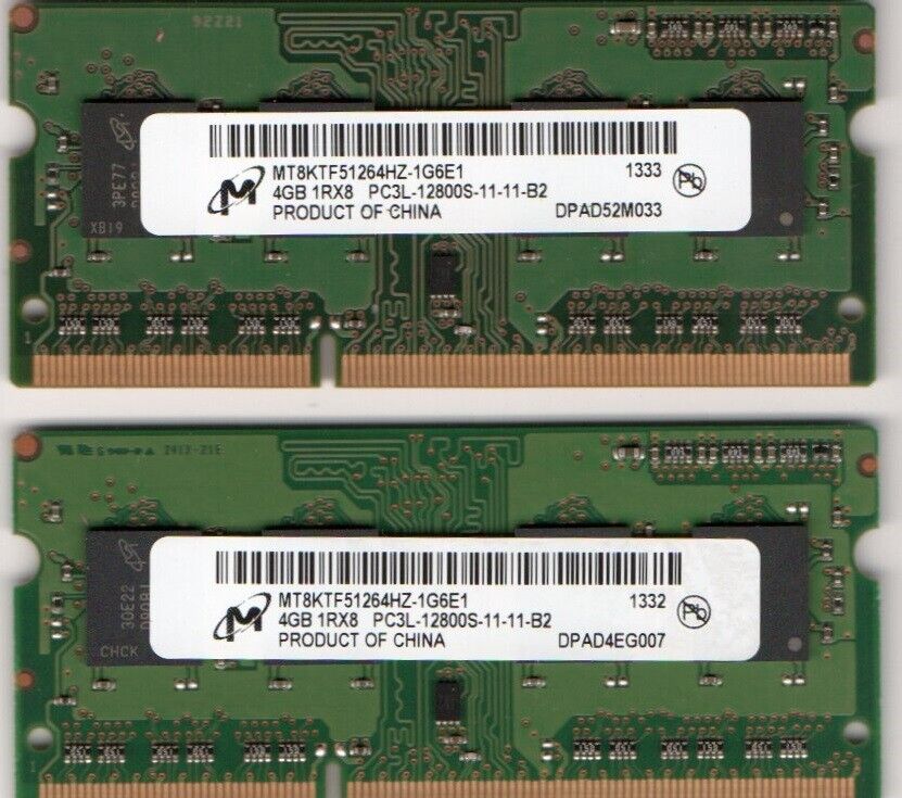 New 8GB (2x 4GB) HP/Compaq G72 Notebook G72-b66US, G72-c55DX  DDR3 RAM Memory